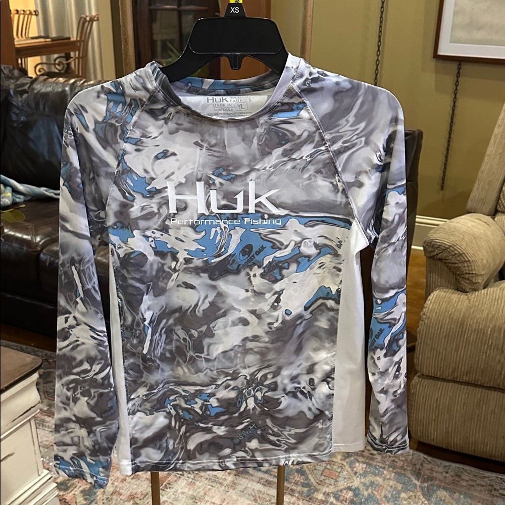 Huk Marble Pattern Long Sleeve Shirt